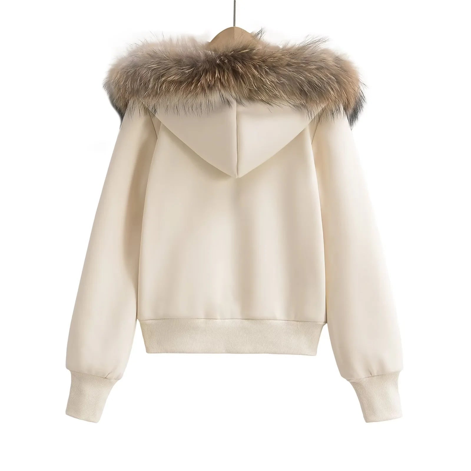 【3color】Faux Fur Luxe Zip Hoodie mry001637