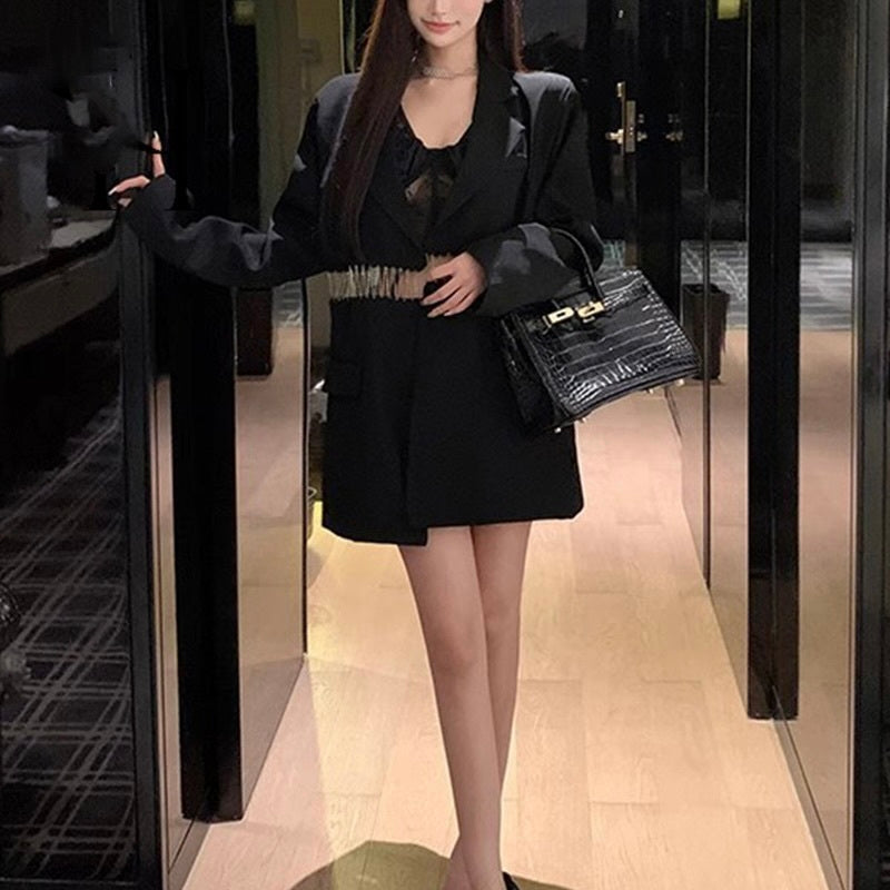 【Chéri】韓国ストリート 韓国カジュアル 韓国デザイン ブラック mry001178