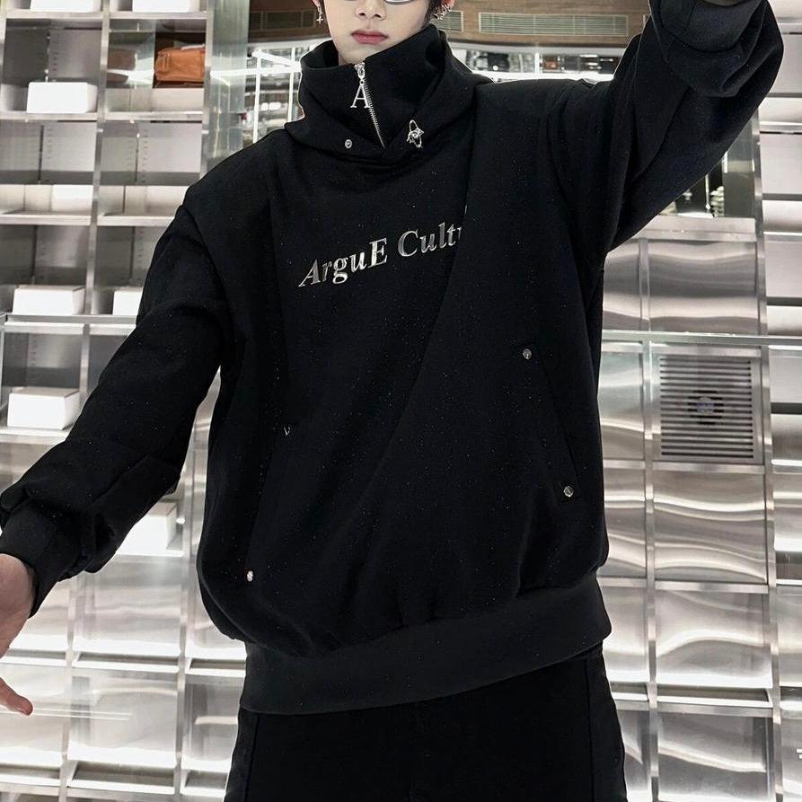3カラー展開 韓国ストリート 韓国カジュアル トレンド タートルネック パーカー mry001341