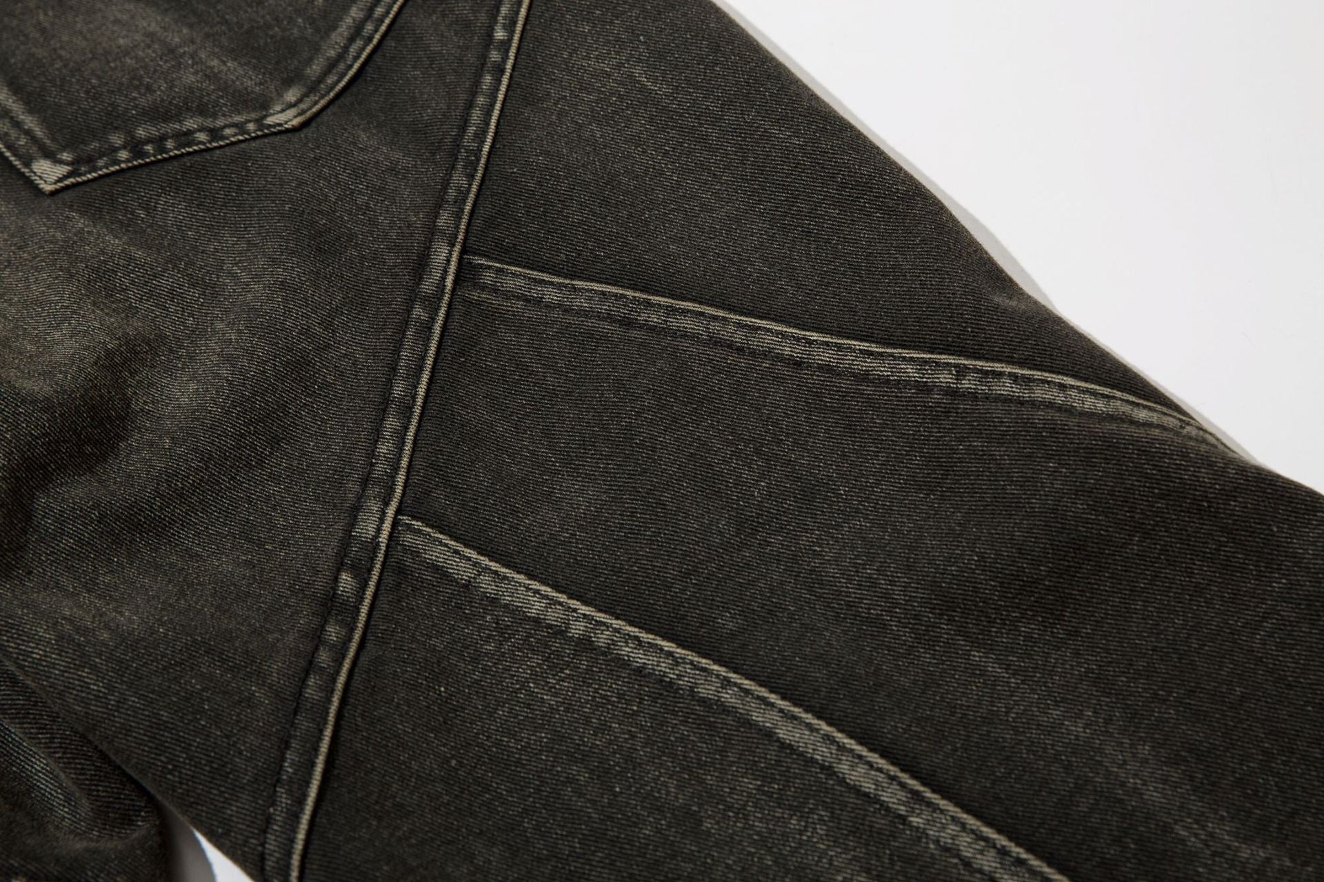 Architectural Wide-Leg Denim Pants mry001650