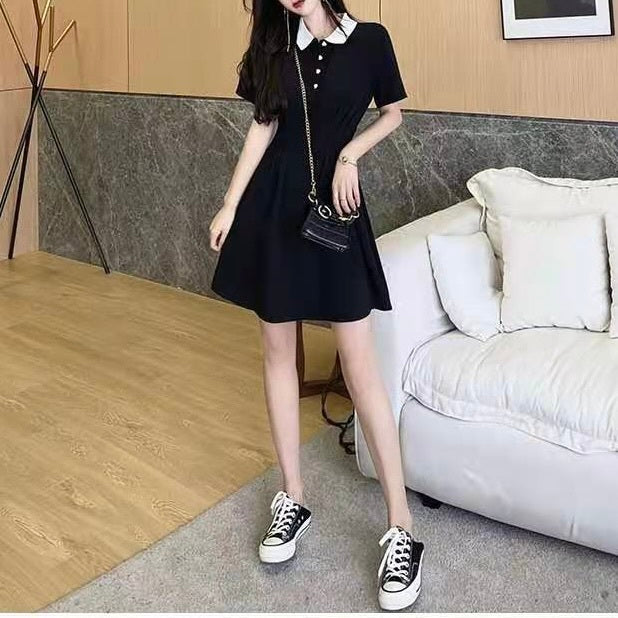 ポロカラーワンピース 夏 mry000007