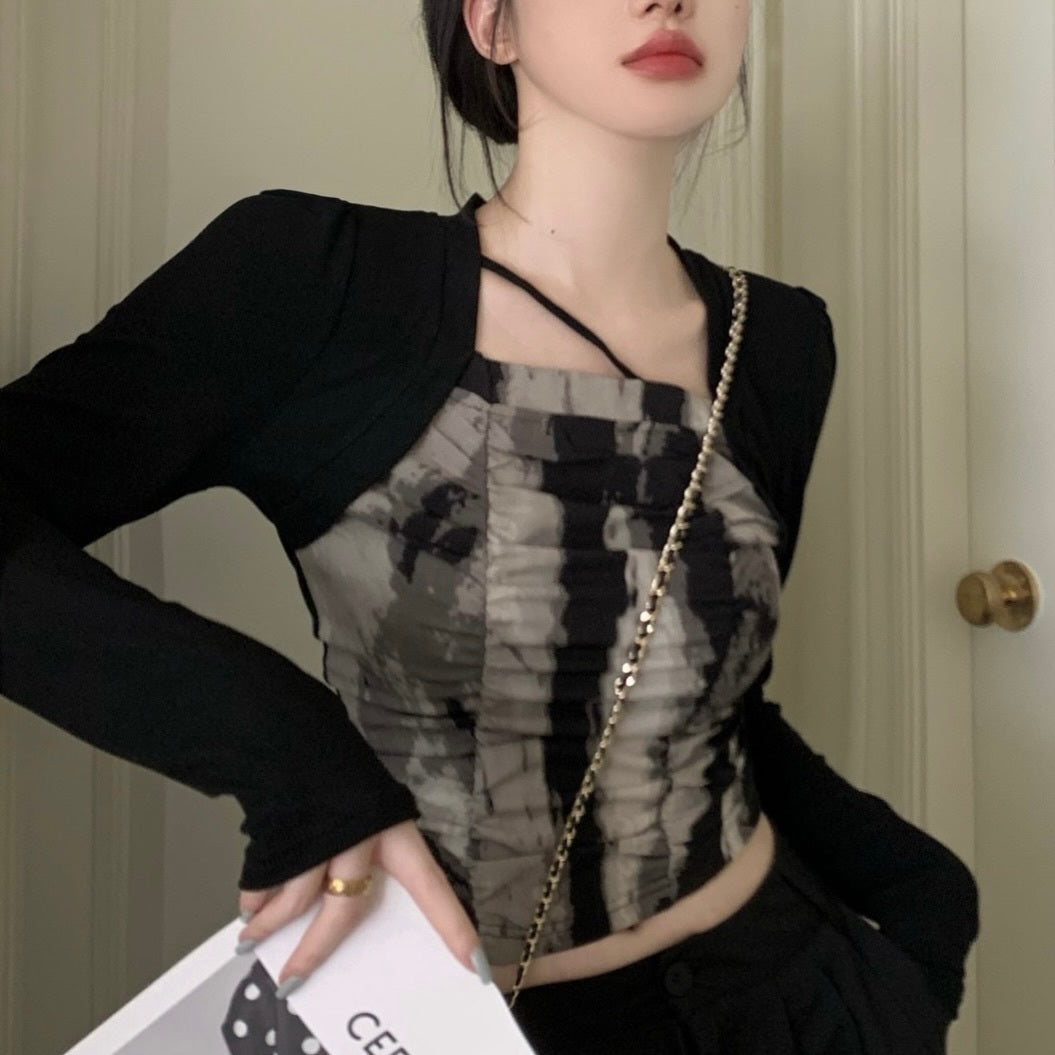 【Black Mamba】2カラー展開 レイヤードトップス mry001533