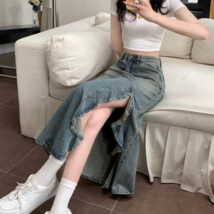 【Black Mamba】デニムスカート mry001535