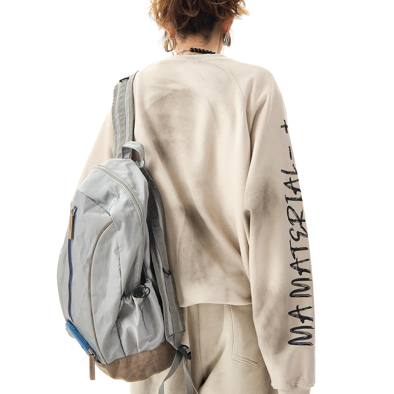 【特別価格 / Tops】Damaged Lettersd Dolman Sweatshirt mry001086