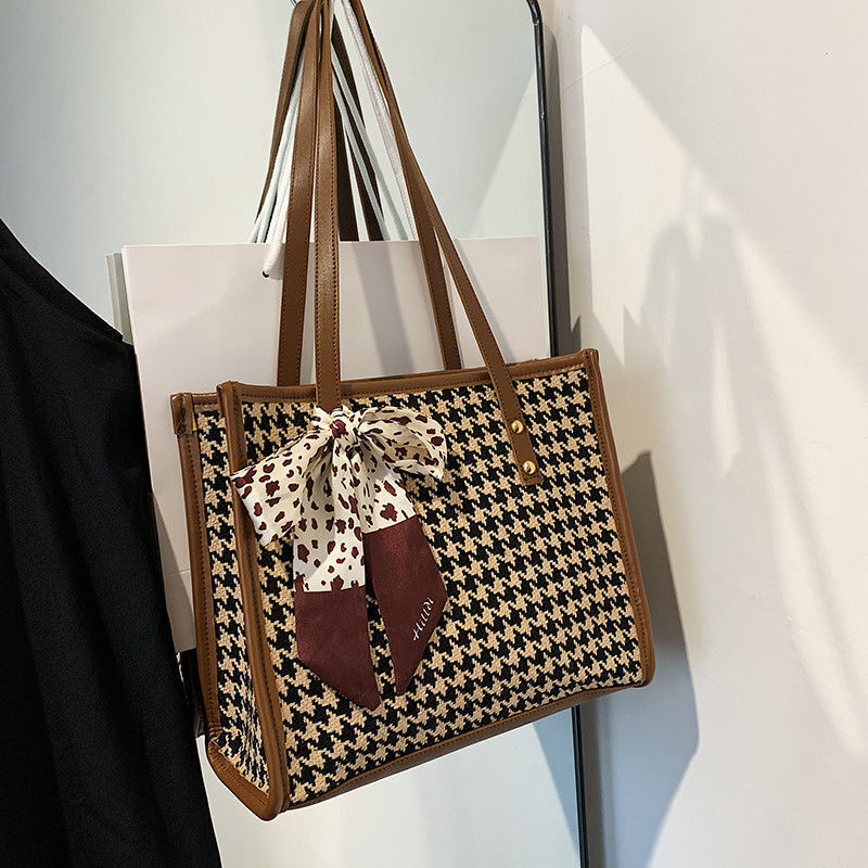 千鳥柄 トートバッグ mry000420