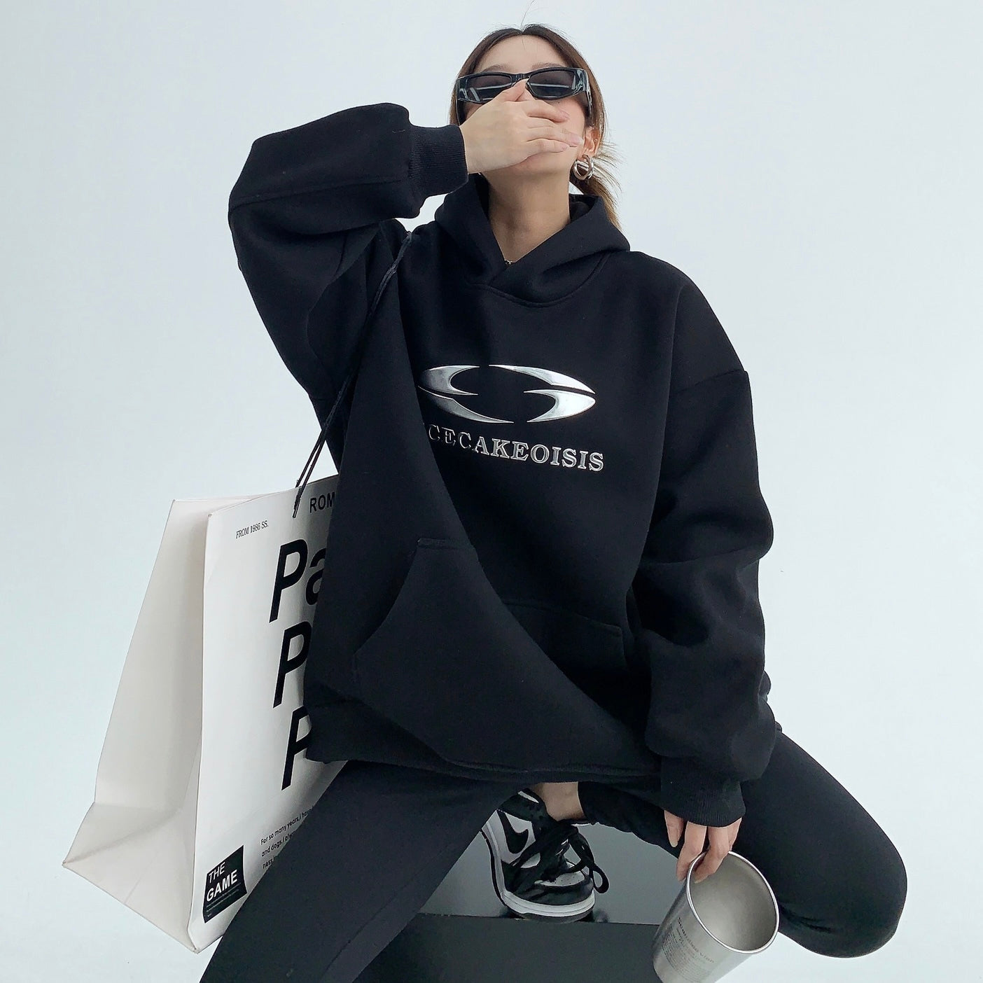 【Unisex/2color】Silver Statement Hoodie mry001606