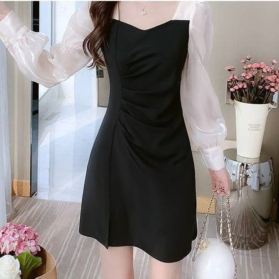 フェミニン ロングスリーブ ワンピース mry000039