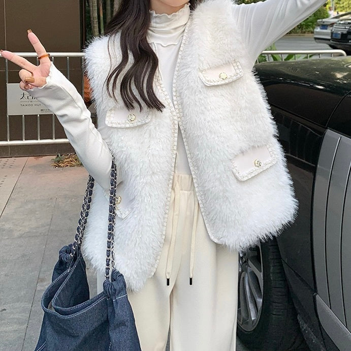 ファー ベストジャケット mry000421