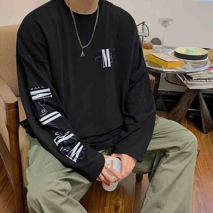 スリーブプリント スウェット mry000375