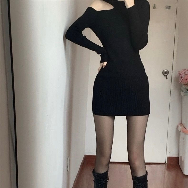 ワンショルダーワンピース タイト mry000254