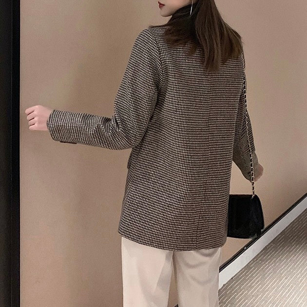 英国風 格子柄ジャケット mry000423