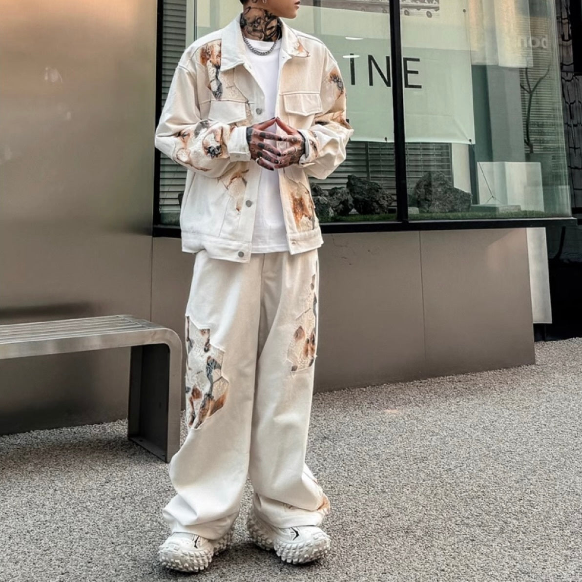 アメリカン 韓国ストリート 韓国カジュアル 韓国デザイン セットアップ (ジャケット) mry001250