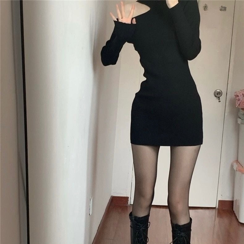 ワンショルダーワンピース タイト mry000254