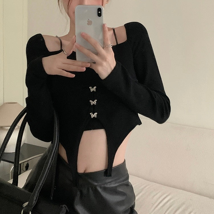 フロントバタフライ ショートトップス mry000248