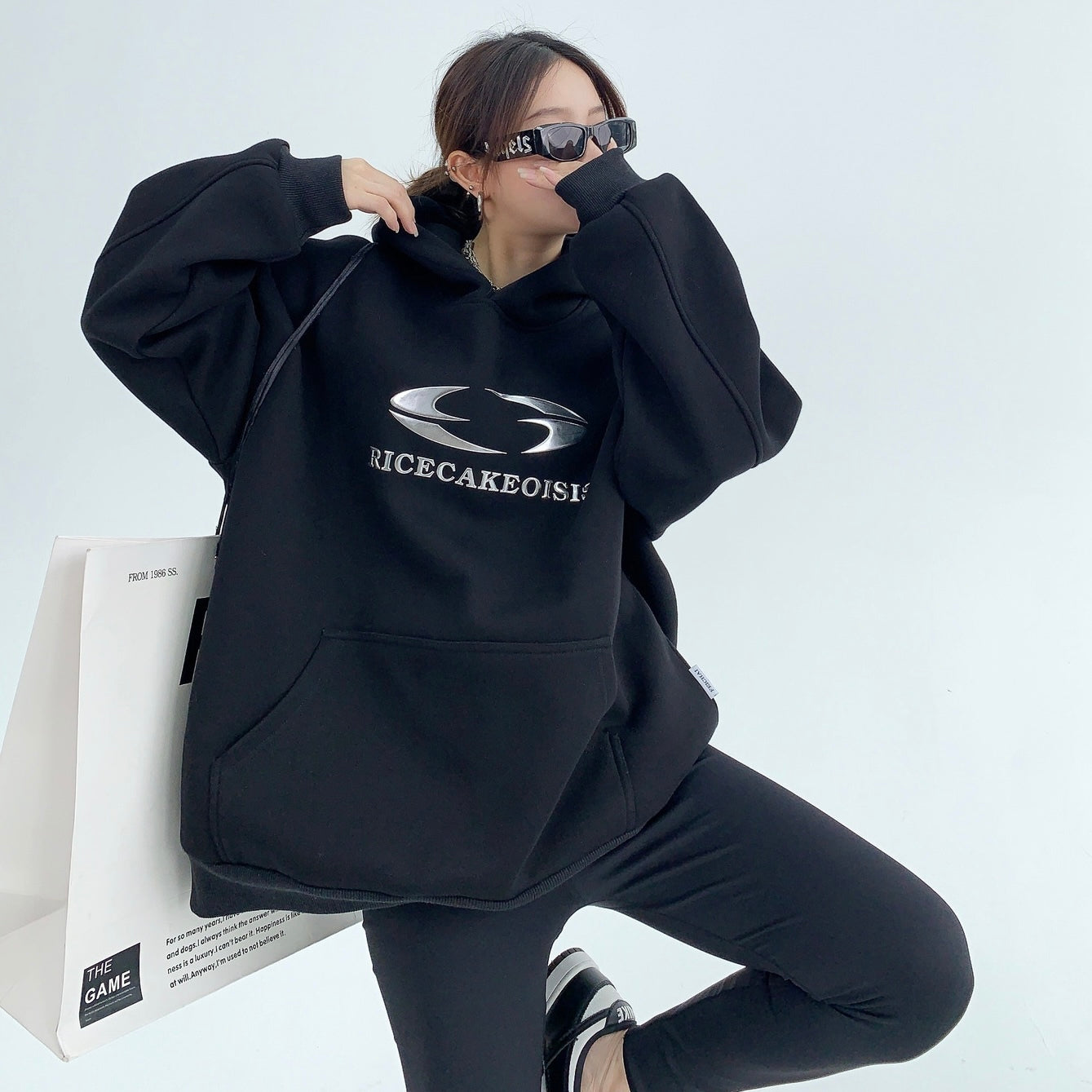 【Unisex/2color】Silver Statement Hoodie mry001606