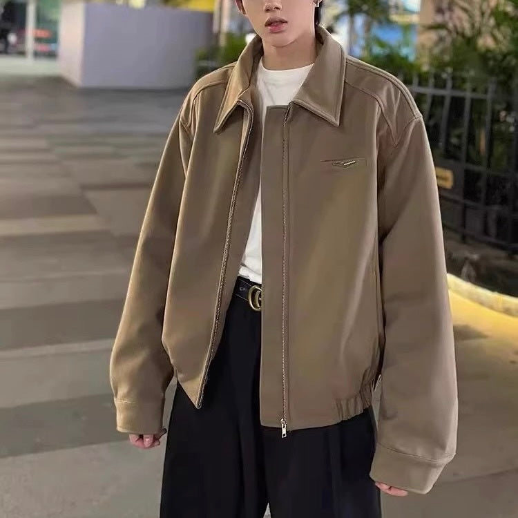 2カラー展開 アメリカン 韓国ストリート 韓国カジュアル レトロ コーチジャケット mry001255