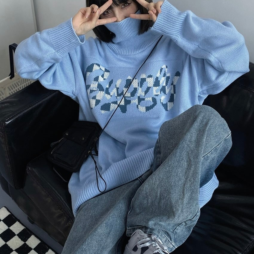 【送料無料】ユニセックス リブハイネックセーター mry000464