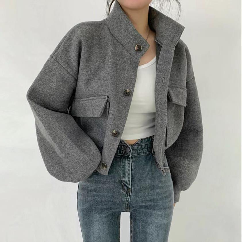 【送料無料】ビッグポケット 3カラー ジャケット ショート丈 春・秋 韓国カジュアル 韓国ガーリー mry000555