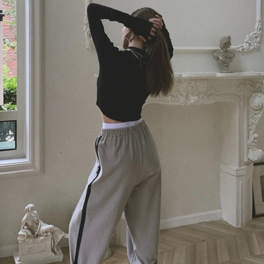 韓国カジュアル 韓国デザイン ショート丈 フィットシャツ mry001076