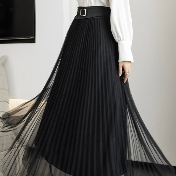 チュール Aライン ロングスカート mry000399