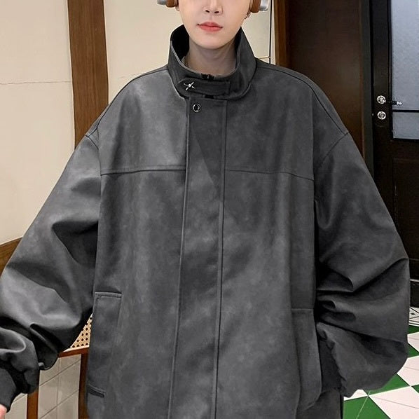 2カラー展開 アメリカン 韓国ストリート韓国カジュアル レトロ ヴィンテージ ジャケット mry001273