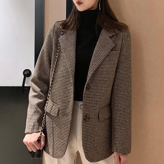 英国風 格子柄ジャケット mry000423