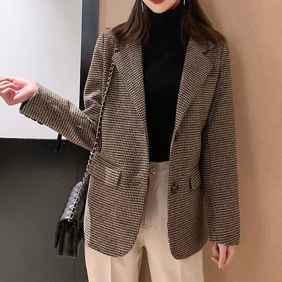 英国風 格子柄ジャケット mry000423