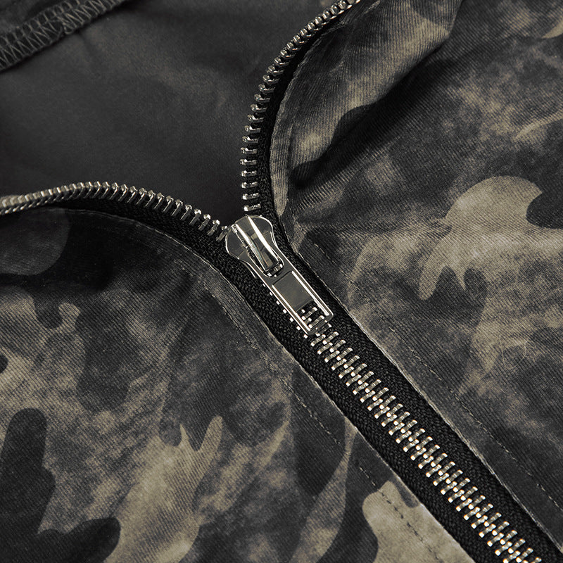 Military Chic Cropped Hoodie mry001639