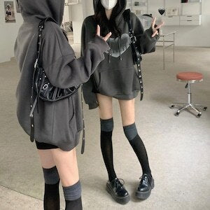 ハートデザインルーズパーカー mry000483