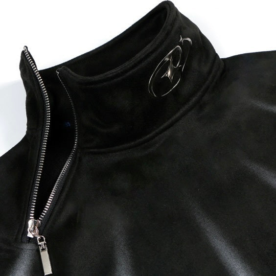【特別価格 / 2color】Unisex Half-zip tops with diagonal design mry001591
