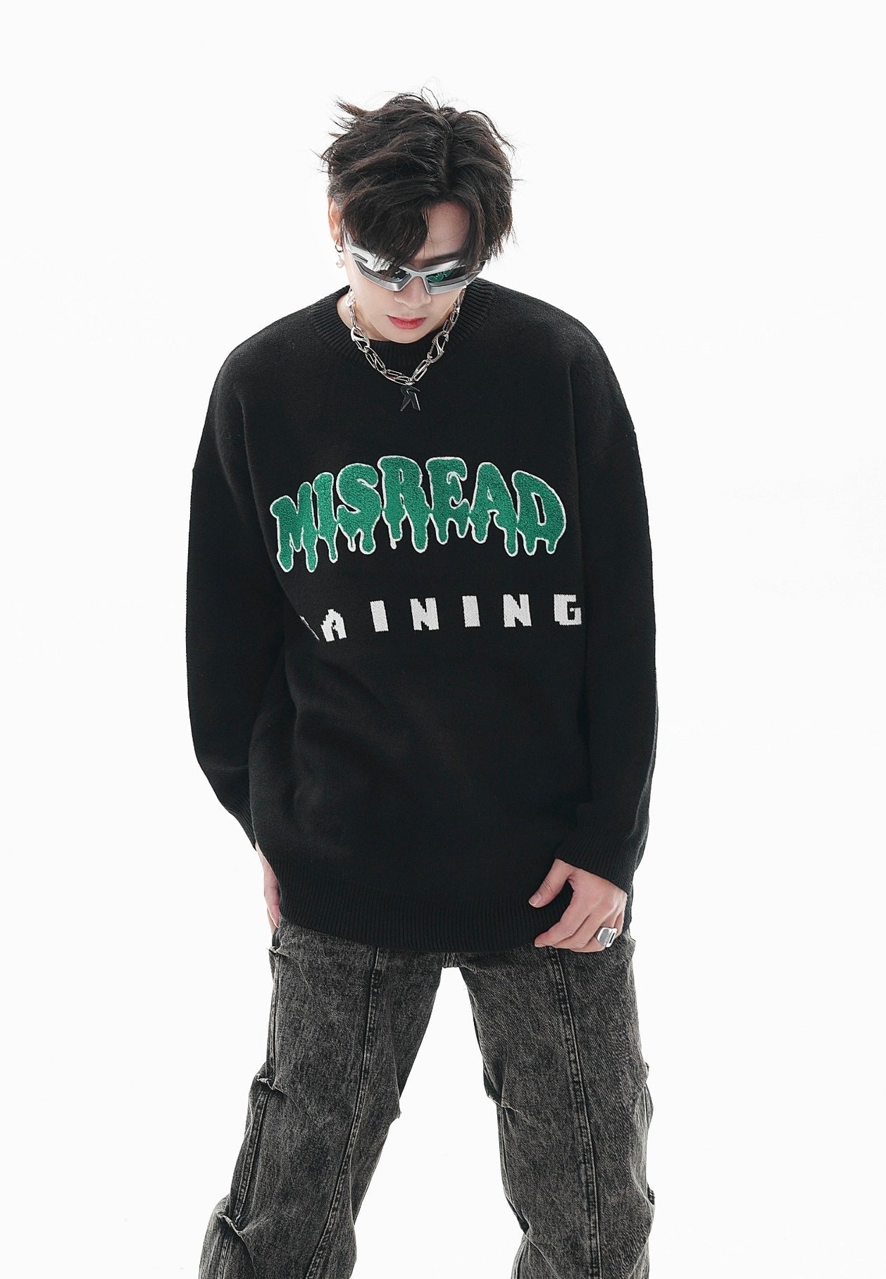 【残りわずか】MISREAD RAINING Oversized Knit Sweater mry001624
