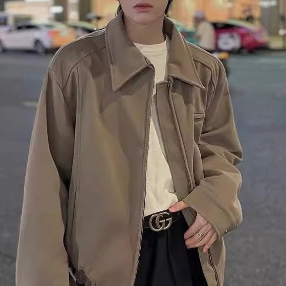 2カラー展開 アメリカン 韓国ストリート 韓国カジュアル レトロ コーチジャケット mry001255