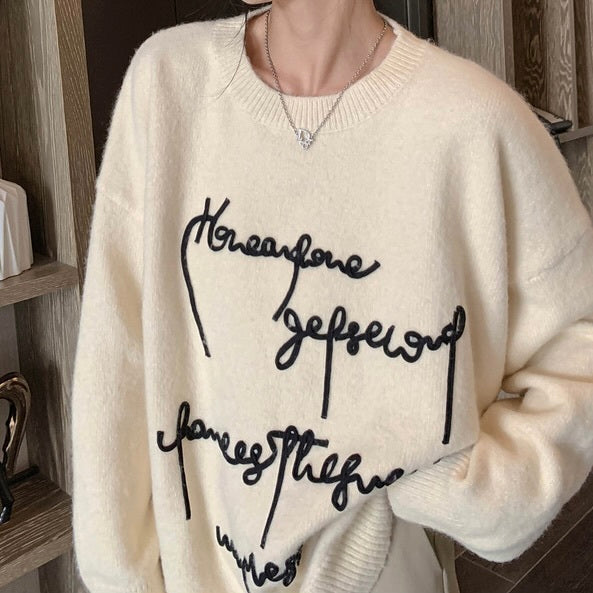 刺繍ルーズニット mry000463