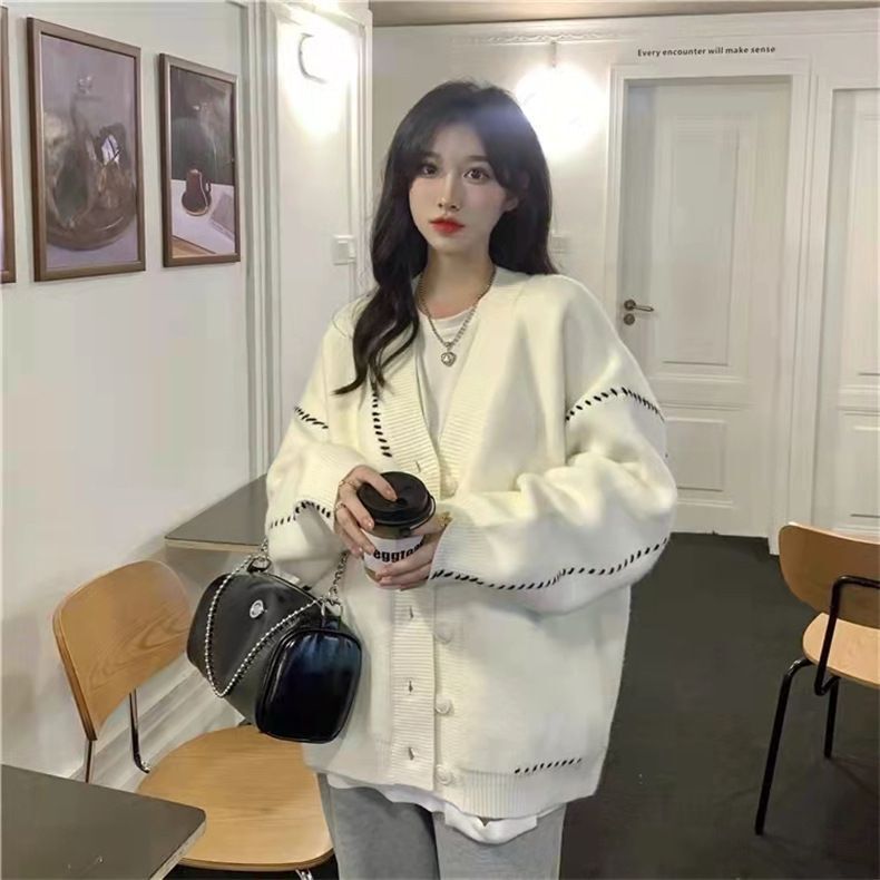 【送料無料】デザインセーター カーディガン 2カラー 韓国ストリート 韓国カジュアル 韓国ガーリー mry000526