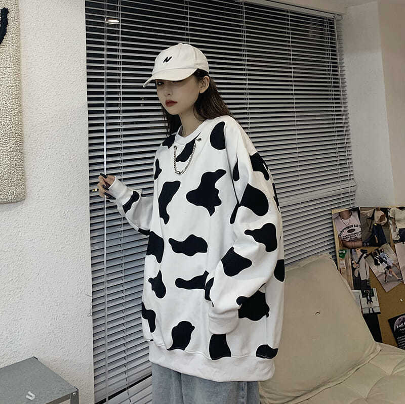 カウ柄 トレーナー mry000352