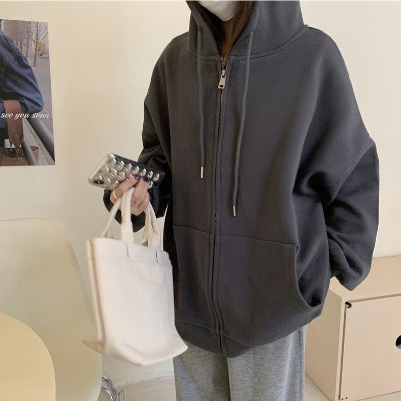 4カラー展開 ジップ パーカー ユニセックス 韓国カジュアル 韓国ストリート mry000973