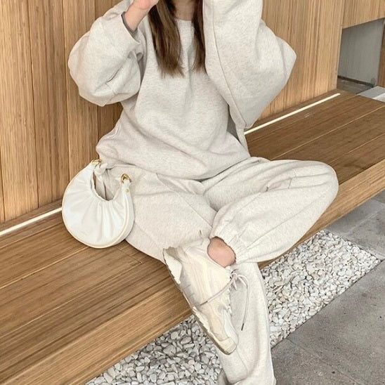 【Plaisir】2カラー展開 セットアップ パーカー パンツ mry001530