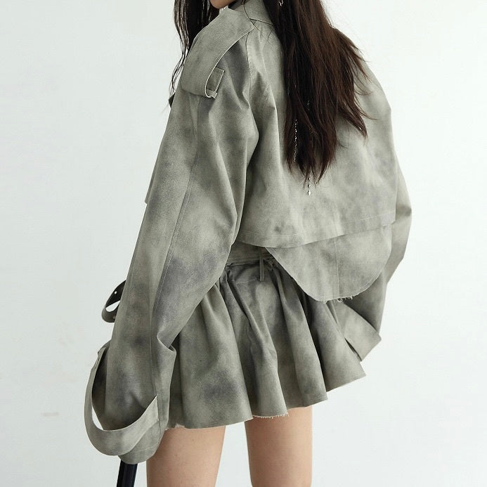 【Black Mamba】セットアップ ショートコート ミニスカート mry001542