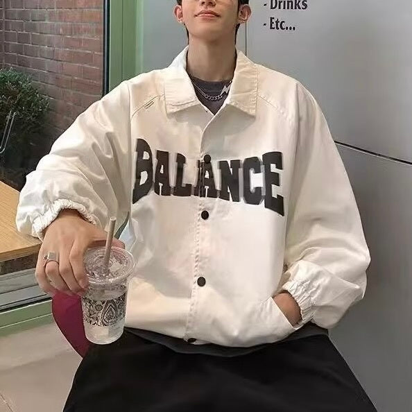 アメリカン 韓国ストリート 韓国カジュアル レトロ オーバーサイズ コーチジャケット mry001292