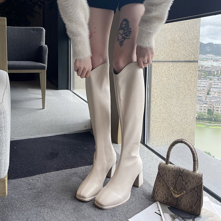 【超美脚見え】スリム ロングブーツ mry000406