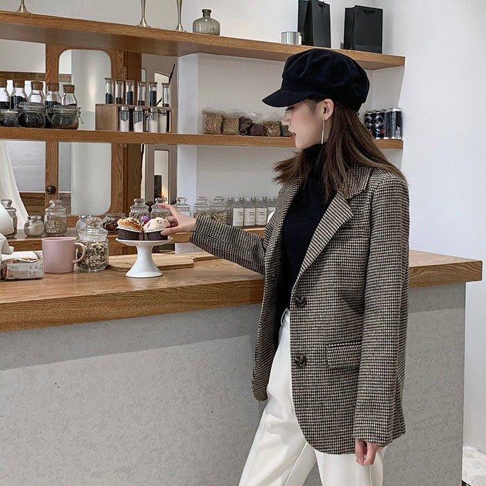 英国風 格子柄ジャケット mry000423