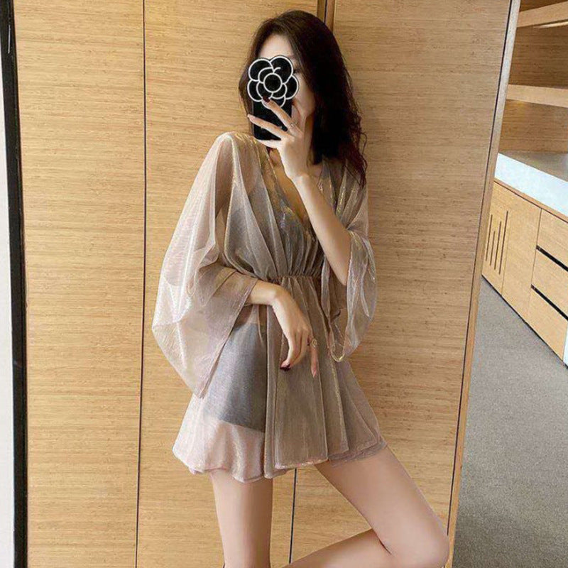 【送料無料】3カラー展開 2023SS 長袖メッシュ ビキニ 韓国カジュアル 韓国ガーリー トレンド mry000715