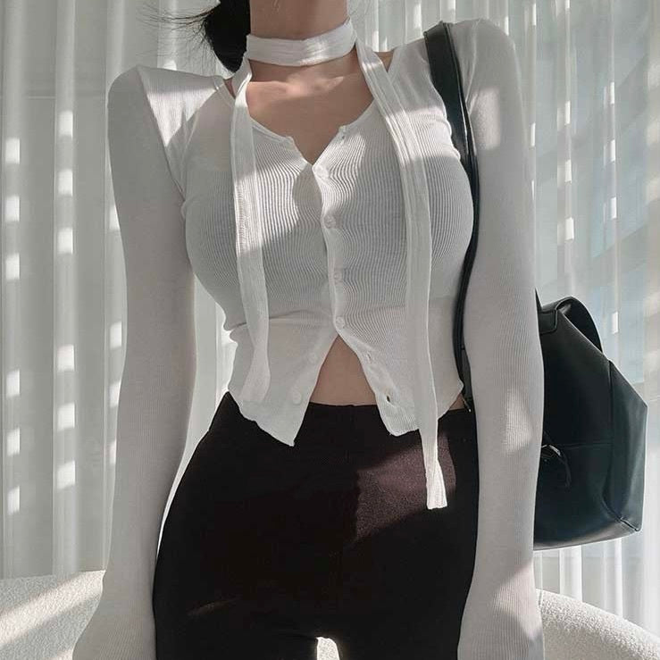 【Black Mamba】3カラー展開 タイトニットトップス mry001540