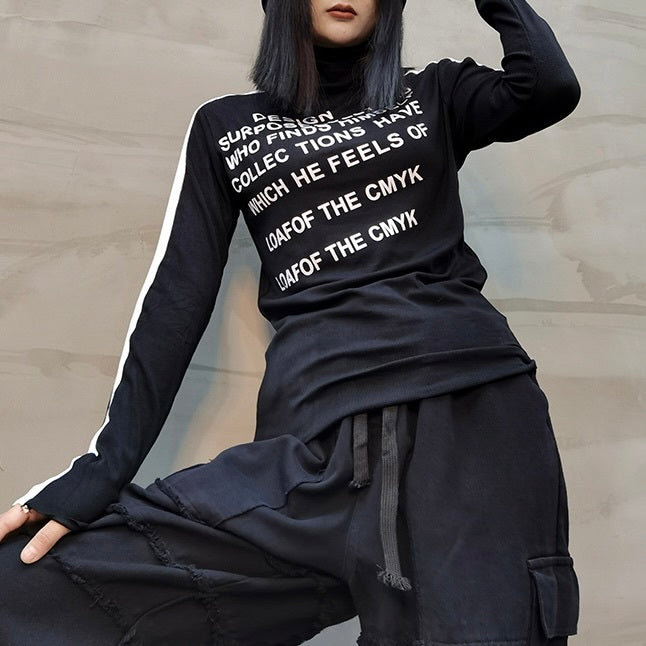 AW ヴィンテージプリント セミハイカラー ボトムシャツ 長袖 mry000059