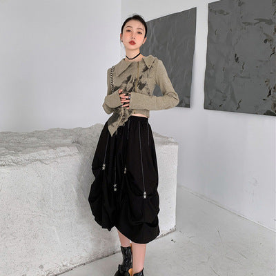 デザイン ショート丈 カーディガン ジャケット 韓国カジュアル mry001020