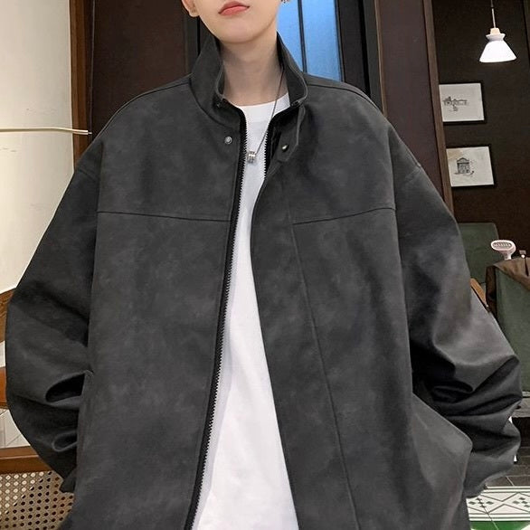 2カラー展開 アメリカン 韓国ストリート韓国カジュアル レトロ ヴィンテージ ジャケット mry001273