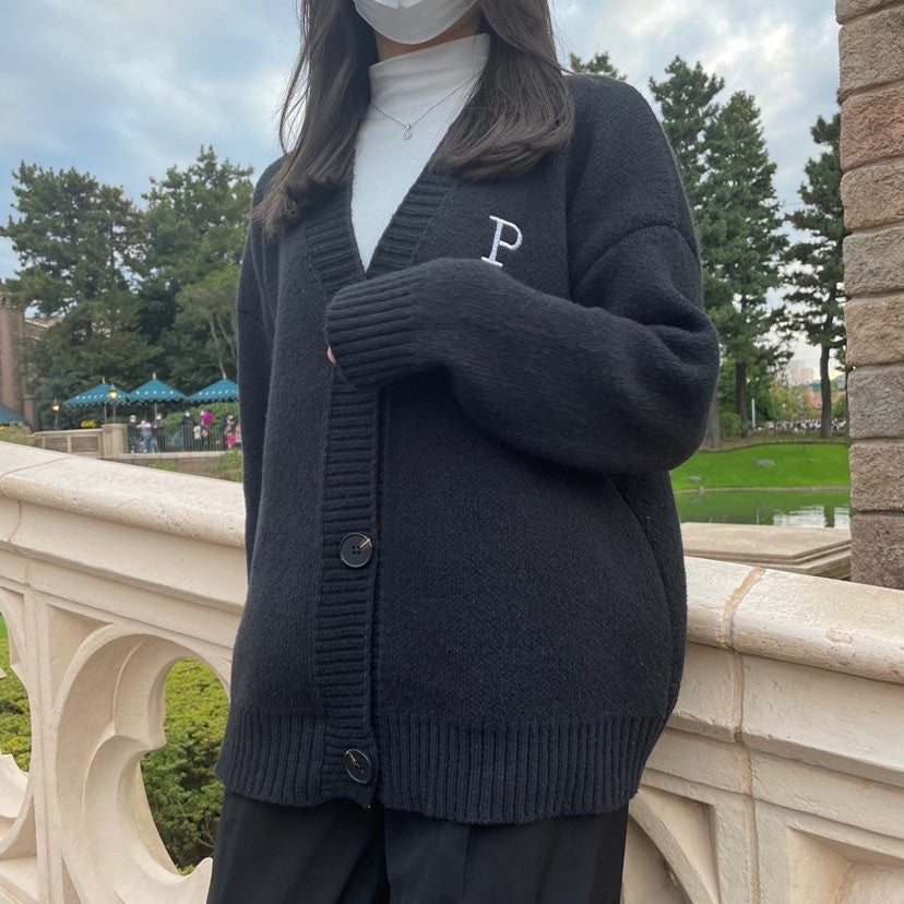 ミドル丈 ニットカーディガン mry000343