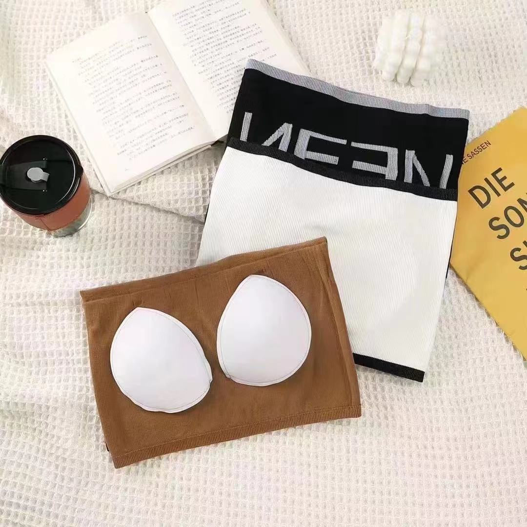 パッド付き ストラップレス チュートップ mry000156