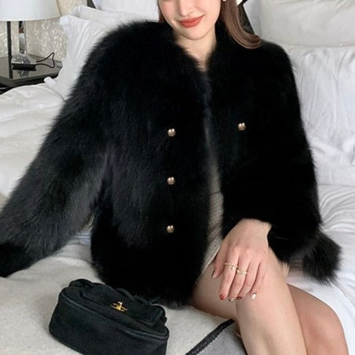 【Plaisir】2カラー展開 ファージャケット mry001490