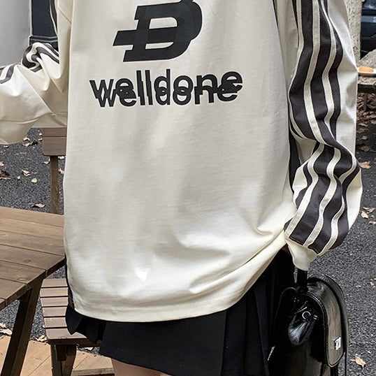 2カラー展開 韓国ストリート 韓国カジュアル トレンド スポーティー 長袖トップス mry001323